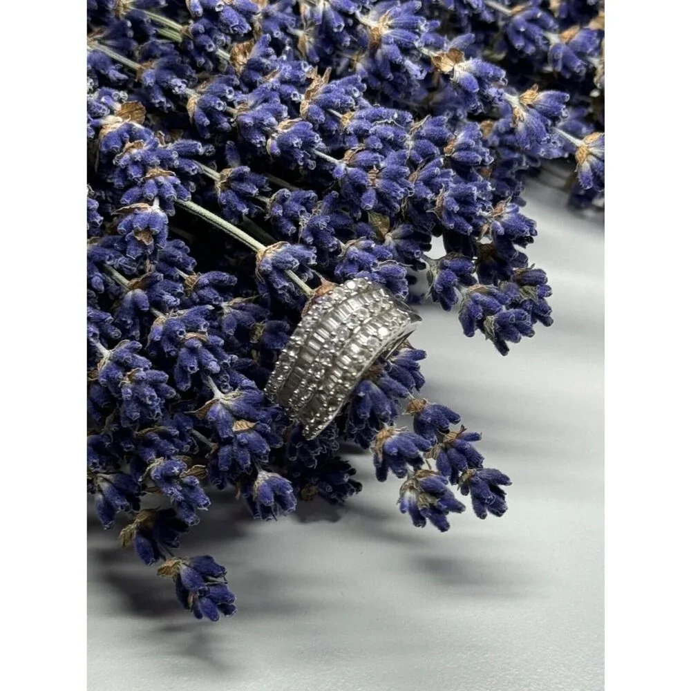925 STERLING SILVER SAPPHIRE RING SIZE 6